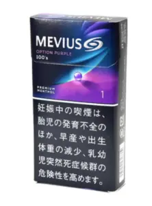 柔和七星/梅比乌斯/MEVIUS Premium薄荷 紫色爆珠 1mg 长支 硬盒