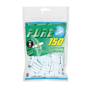 PURE滤嘴细支冰薄荷爆珠6mm*24mm/ピュア・スリム・アイスクラッシュ・スーパーロング・メンソール・フィルター